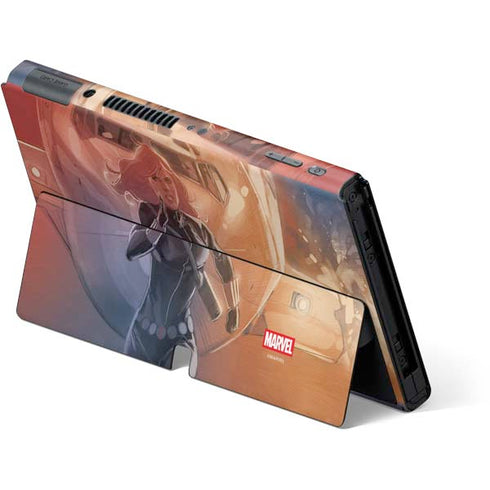 Marvel Black Widow Running Nintendo Switch OLED (2021) Skin
